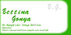 bettina gonya business card